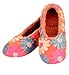 Snoozies Womens Sequin Daisy Ballerina Cozy Sherpa Non Skid Slipper Socks - Orange, Medium