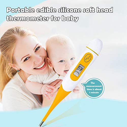 Digital Thermometer, Soft Head Rectal and Oral Thermometer for Adults