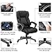 YAMASORO Leather Office Chair High Back Computer Gaming Desk Chair Executive Ergonomic Lumbar Support Black