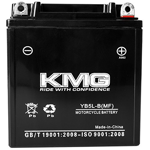 KMG YB5L-B Sealed Maintenace Free 12V 5AH Battery High Performance SMF OEM Replacement Maintenance Free Powersport Motorcycle ATV Scooter Snowmobile Watercraft KMG