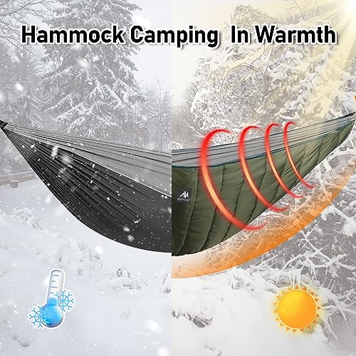 Ultralight Hammock Underquilt for Camping Backpacking, AYAMAYA 3 Season Under Quilt UQ for