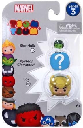 Marvel Tsum Tsum Series 3 She-Hulk &amp; Loki Minifigure 3-Pack