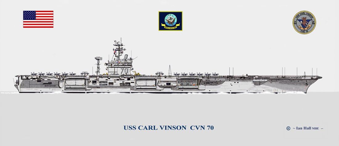 USS Carl Vinson CVN 70 in 1990s Print