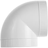 Vent Systems 90 Degree 6" Inch Elbow - Plastic Ducting Connector - Duct Fitting for Round Rigid or Flexible Hose PVC Pipe, Tube Ventilation System Adapter - Dryer Duct, HVAC Duct Fittings