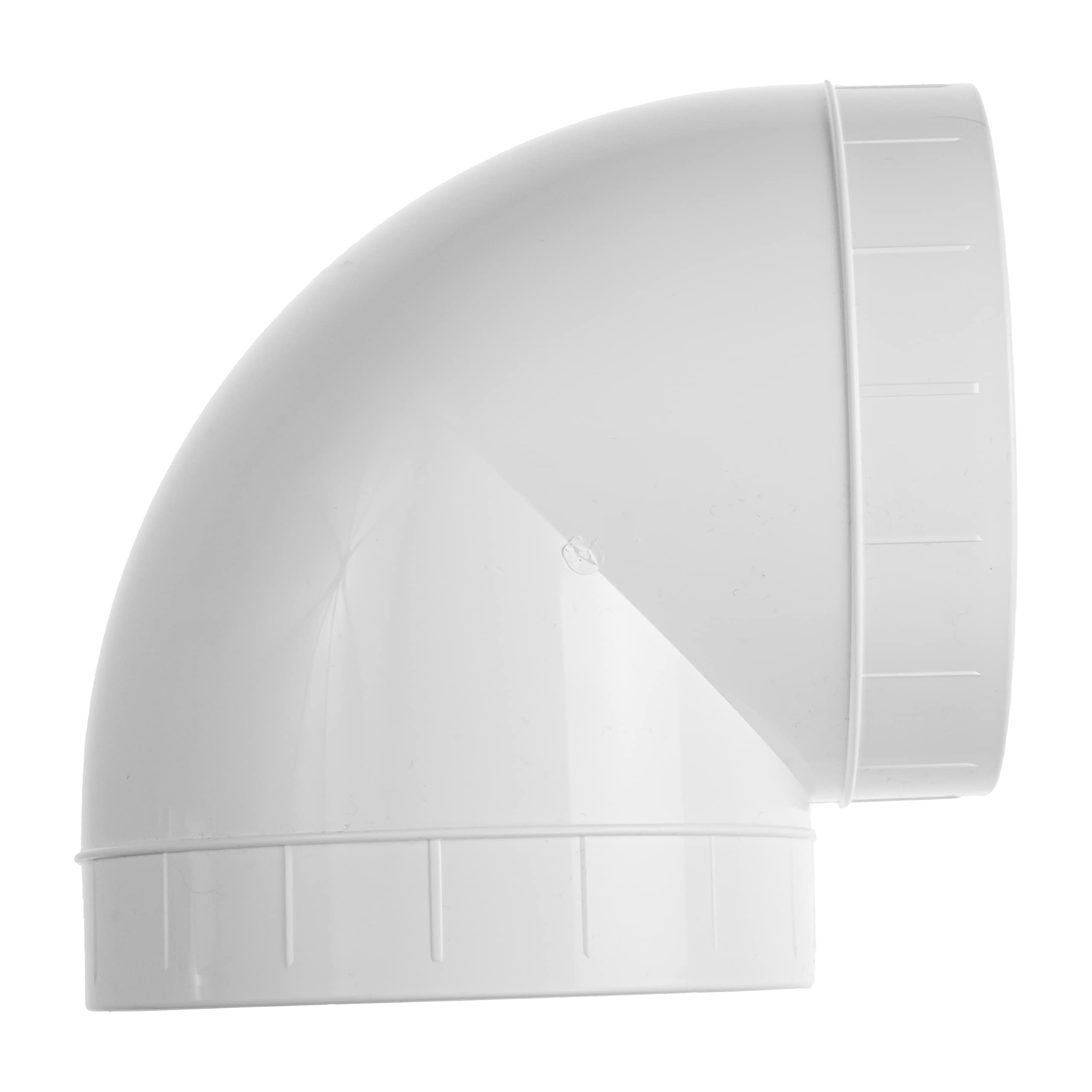 Photo 1 of Vent Systems 90 Degree 6" Inch Elbow - ABS Plastic Ducting Connector - Duct Fitting for Round Rigid or Flexible PVC Pipe/Tube Ventilation System Adapter - Dryer Duct/HVAC Duct Fittings