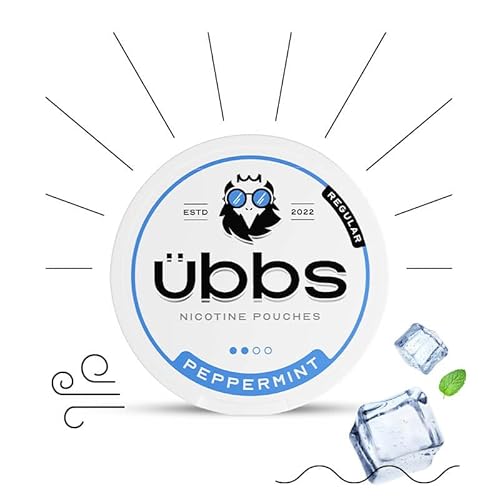 Übbs Nicotine Pouches • 6 mg • Regular • 20 Pouches • Tobacco Free • 1 Can  (Peppermint) in Saudi Arabia