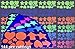 GreyParrot Tape UV Blacklight Reactive, (144 Sticker/Pack), 6 Colors, (Blue/Green/Yellow/Pink/Orange/White), Same Material as UV Blacklight Tape (144 Stickers)