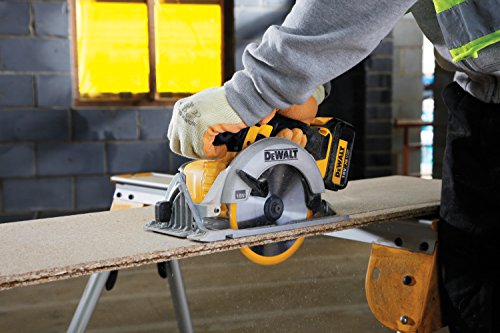 DeWalt Akku-Handkreissäge/ Akku-Kreissäge (18 V, Vollmetallgetriebe, Kugellagerung, großer Sägeschuh, Spindelarretierung… – Bild 4