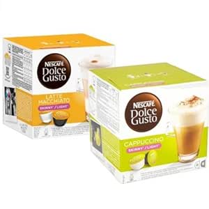 Nescafé Dolce Gusto Skinny Latte Machiato y Skinny Cappuccino (2 unidades,  capacidad total 36 Cápsulas) : Comida Gourmet y Alimentos - Amazon.com