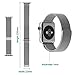 38mm Apple Watch Band, iXCC iWatch Series 1 / 2 Milanese Stainless Steel Bracelet Strap Mesh Loop Replacement with Magnetic Closure Clasp - Silver