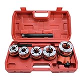 Pipe Threading Tool with Ratchet Handle - 3/8", 1/2", 3/4", 1", 1-1/4" Dies