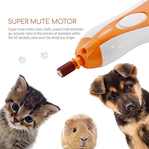 Pet Nail Grinder File by FurryFido, Gentle, Powerful and Safe Paws Grooming l with 6 Sanding Bands for Small and Middle Pet Paws Trimming, and Shaping - Thumbnail 4