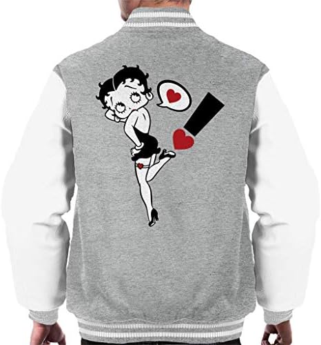 Betty Boop Exclamation Heart Men's Varsity Jacket