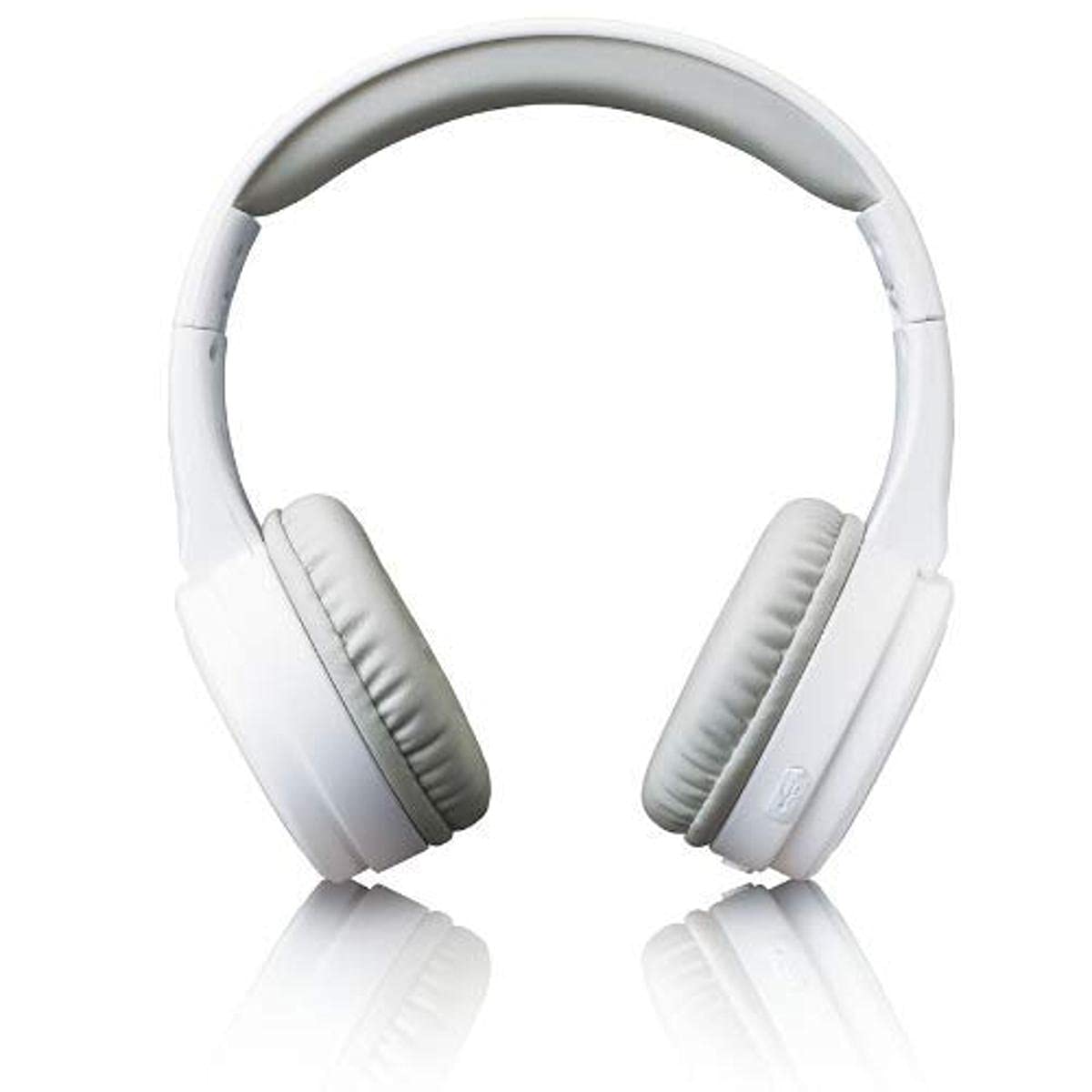 Lenco HPB-330 Bluetooth In-Ear Headphones with Bluetooth V5.0 - Up to 52 Hours Battery Life - Built-in 750 mAh Lithium-Ion Battery - IPX4 Splashproof - White