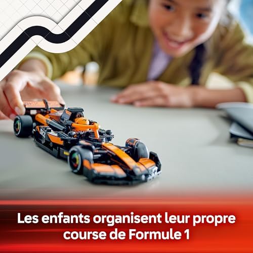 Speed Champions Voiture F1 McLaren Team MCL38 - Jeu de Construction avec véhicule de Course - Minifigurine Collector de Pilote de Formule 1 - Maquette pour garçons et Filles dès 10 Ans 77251