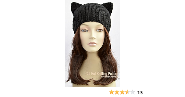 Knit Cat Hat Pattern Cat Ear Beanie Cat 
