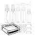 Plastic Airline Travel Accessories Bottles 12 Pieces Set - BPA Free, Reusable - Ideal for Toiletries - Includes Spray Bottles, Squeeze Bottles, Jars, Insertion Tools and Travel Bag - Clear