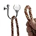 Hipiwe Clear Glass Crystal Curtain Hold backs Tiebacks Wall Hook Tassel Holder Set of 2 (Black)