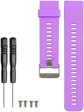 Accessory Bands for Garmin Forerunner 35 Watch,eGenPlus Classic Silicone Accessory Bands for Garmin Forerunner 35 Watch,Black Purple Red Teal Navy
