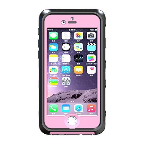 iPhone 6S Waterproof Case, iThrough iPhone 6 Waterproof Case, Dust Proof, Snow Proof, Shock Proof, Heavy Duty Full Body Protective Carrying Case, Hard Bumper Cover for iPhone 6S, iPhone 6 (Pink) - Thumbnail 5