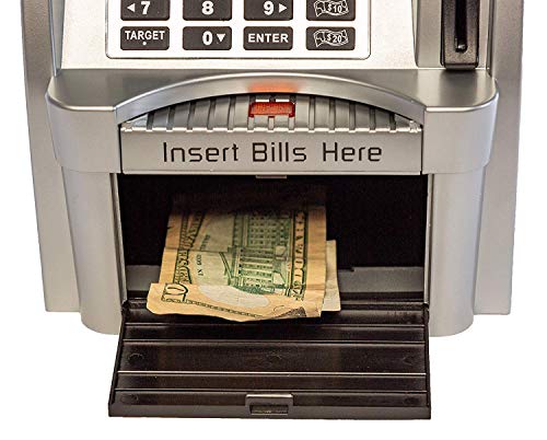 goodsfederation electronic atm savings bank digital piggy money bank machine electronic cash box with debit card password login voice prompt coin