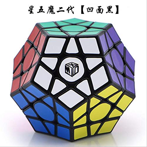 QIYI X-Man Galaxy V2 3x3 Megaminx Dodecahedron Magic Cube Puzzle Cube Speed Cube for Competition Color Concave Black