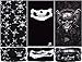 WONBURY 12PCS Headwear Headband Wrap Scarf UV Versatile Seamless Cool Lightweight Sports & Casual for Outdoor Climbing Camping Sports Fitness Hiking Rid (5PCS-Skull-1)
