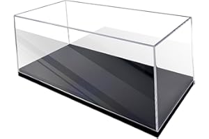 Colaxi Acrylic Display Box Protective Dustproof Clear Toy Car Storage Organizer with Base for 1/18 Model Car Trinket Arts Jew