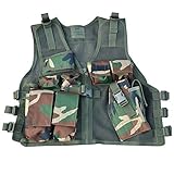 Kids Cross Draw Vest, One Size Fits Ages 6 - 13 yrs, Camo Cross draw, Chest Rig