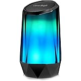 CLEVER BRIGHT Portable Wireless Bluetooth Speakers 8 LED RGB Lights Modes BT5.0 Stereo Sound Loud Volume Speaker with TF Card