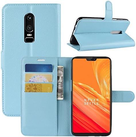 Yaheeda OnePlus 6 Case, Premium PU Leather Wallet Flip Phone Protective Case Cover with Card Slots and Magnetic Closure for OnePlus 6 smartphone