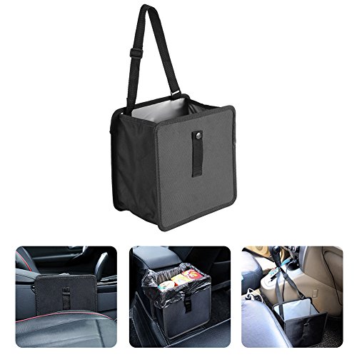 UPC 606157404687, Datitiger Car Trash Bag Hanging - Waterproof Leakproof Little Car Garbage Cans Auto Organizer for SUV Truck House Black