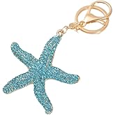 ANTM Starfish Keychain,Keychains for Women Key Ring Hanging Pendant Creative Car Bag Keychain Gifts Decoration (A)