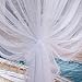 Nattey 4 Corners Canopy Bed Curtains Canopy Bed Netting Canopies For Girls Princess Adults Bed (King, White)