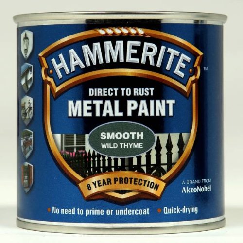 Hammerite Direct to Rust Metal Paint - Smooth Wild Thyme Finish 250ML