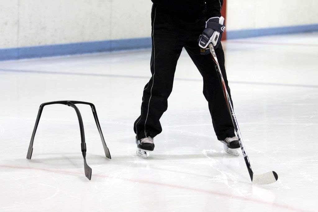 Sniper's Edge Hockey Attack Triangle, The Markets Best Training Device to Simulate in-Game Stickhandling, Perfect for On or Off Ice Practice – Replicate Opponents Skates & Sticks – Made in USA : Sports & Outdoors