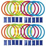 Boley Party Pizzazz! Hopscotch Ring Set with 20 Hoops and 20 Connectors - Great for Outdoor Play at The Park for Boys and Girls!