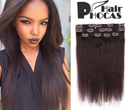 Buy Hairphocas 16 Inch 2 Clip In Remy Human Hair Extensions
