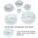 Rolican Silicone Reusable Stretch Lids Foods And Bowls Covers(6 pack)