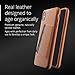 Mujjo Full Leather Wallet Case for iPhone Xs Max with Card Holder (Tan)