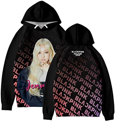 Xsayjia Blackpink Korean Women's Combination 3D Digital Printing Hooded Sweater Men and Women Blackpink Hoodie Kpop Hip Hop Sweatshirt