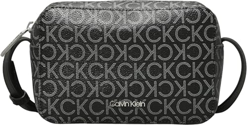 Damen Umhängetasche Ck Must Camera Bag Mono Klein, Schwarz (Black Mono), Einheitsgröße