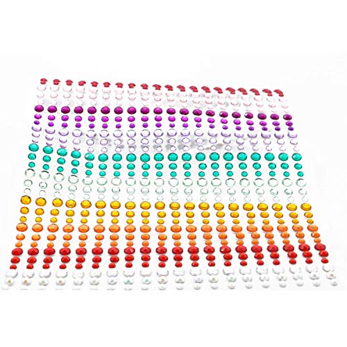 5 Self+Adhesive+Rhinestone+Stickers+Embellishments+Christmas