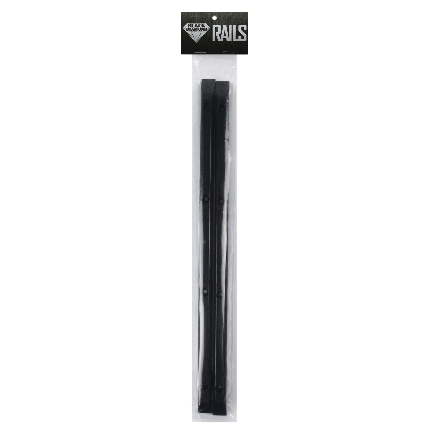 Black Skateboard Rails Old School Plastic with Mounting Screws by Black Diamond