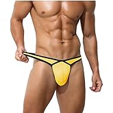KAREN SPACE Mens Pouch Thong Sexy And Fashion Underwear, Ice Silk T-Back Thongs Athletic Supporter