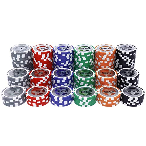 KAILE Poker Chips Set Heavy Duty 13 Gram Chips Texas Holdem Cards Game Blackjack Gambling Chips with Aluminum Case (300 pcs) - Thumbnail 5