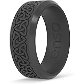 Enso Rings Etched Celtic Collection Silicone Ring - Comfortable and Flexible Design