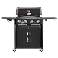  Gas-Grillstation Outdoorchef Australia 425 g 4+1 Gas Brenner 5-flammig schwarz groß Garten ✔ Lenkrollen mit Bremse ✔ Deckel ✔ Seitentische beidseitig ✔ Unterschrank ✔ eckig ✔ rollbar ✔ stehend grillen ✔ Grillen mit Gas ✔ mit Station ✔ mit Rädern 