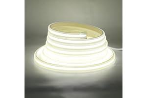 XUNATA COB LED Strip 10m, AC110V 288LEDs/M Super Bright Cool White 6500K COB LED Rope Light, Flexible Outdoor Waterproof IP65