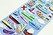 HighMount Transportation Stickers 8 Sheets with Car, Airplane, Steamship, Train, Motorcycle - PVC Transportation Stickers for Kids - 320 Stickers